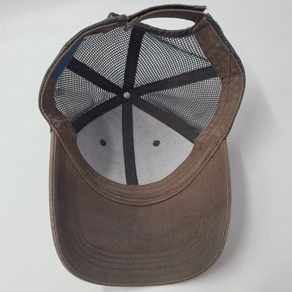Costa Hat Adjustable Trucker Mesh Brown Gray Distressed Del Mar Fishing Outdoors